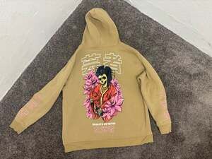 RGSTR Geisha's Revenge Tan Graphic Hoodie Medium
